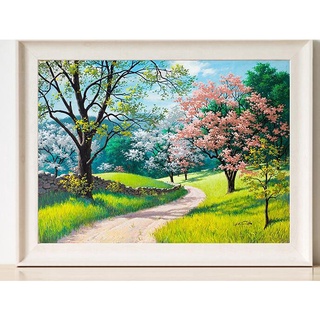 (พร้อมส่ง) ภาพติดเพชร ครอสติสคริสตัล diamond painting  ภาพวาดเพชร ภาพตกแต่งบ้าน ศิลปะ DIY 5D #sh199