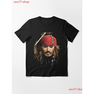 2022 Captain Jack Sparrow Essential T-Shirt เสื้อยืด ดพิมพ์ลาย ดผ้าเด้ง คอกลม cotton แฟชั่น sale Unisex