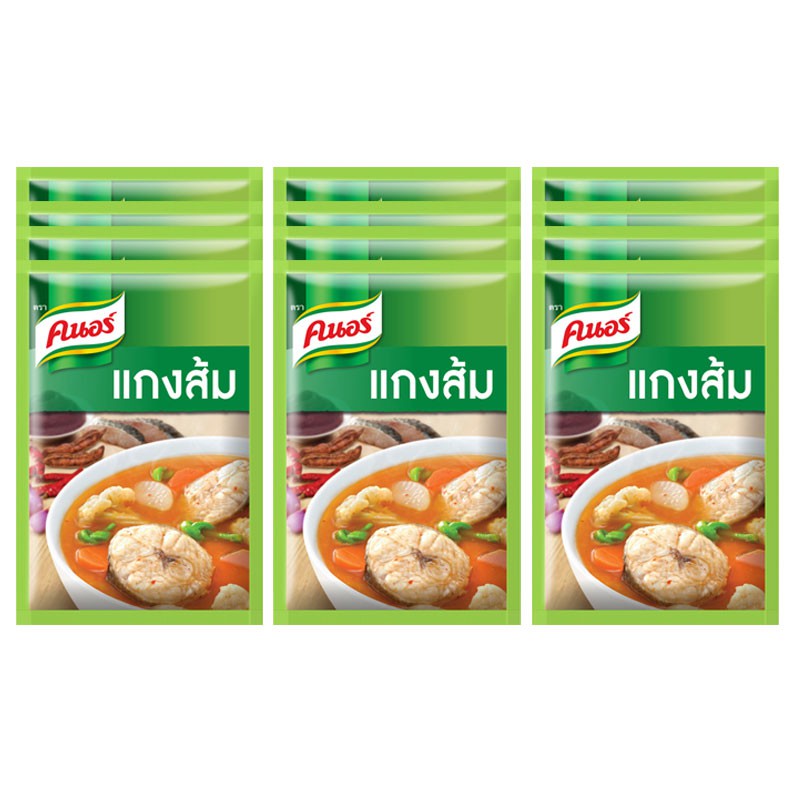 คนอร์เครี่องแกงส้มกึ่งสำเร็จรูป 45กรัม (แพ็ค 12) Knorr UNILEVER