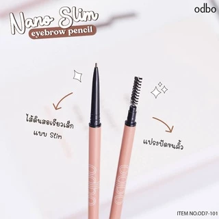 องแท้·ส่งด่วน·ถูก♦️Odbo Nano Slim Eyebrow Pencil #OD7-101 : โอดีบีโอ นาโน สลิม อายบราว เพ็นซิล x 1 ชิ้น dayse