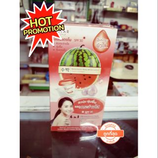 โลชั่นแตงโม  sistar watermelon body white lotion  ( 6 ซอง)