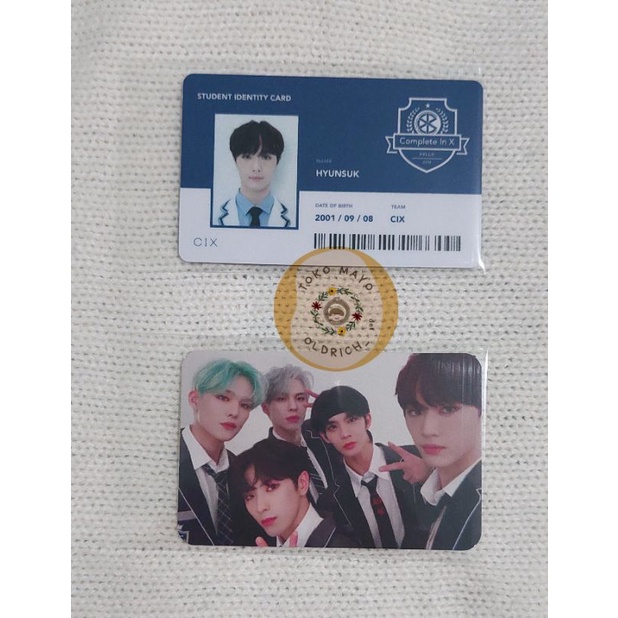 (ชุด) Id Student Identity Card Hyunsuk & PC Group Photocard Album CIX HELLO CHAPTER 2