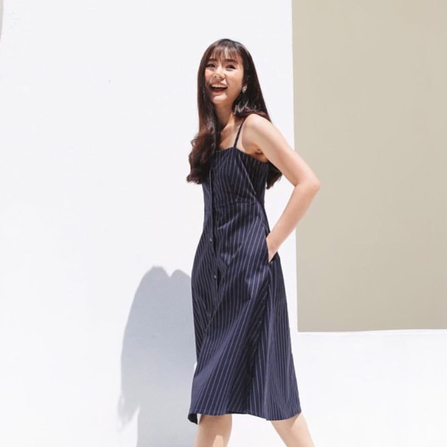 lookbook mary dress navy stripe  (xs)