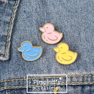 🇹🇭 พร้อมส่ง : 🐥 เข็มกลัดเซ็ทลูกเป็ดสามตัว | Three Little Ducks Enamel Brooch Pin Set.