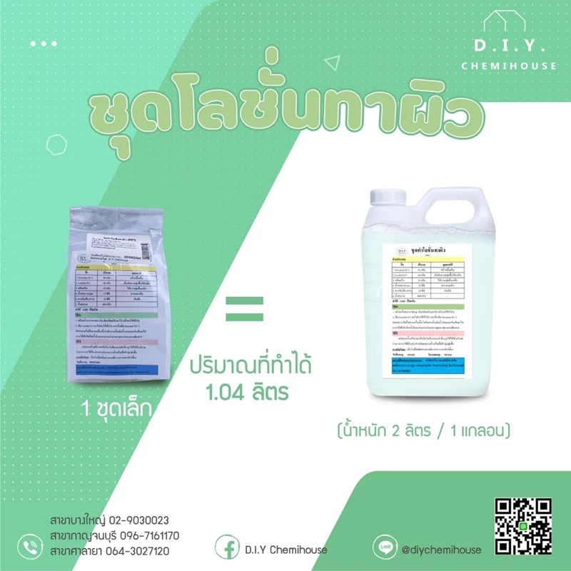 ชุดทำโลชั่นบำรุงผิว (แบบทำเอง)