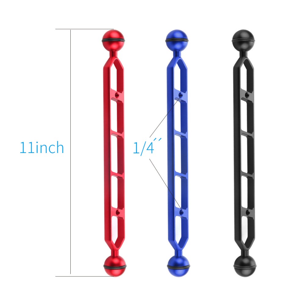 Xt-xinte อลูมิเนียมดําน้ําอุปกรณ์ถ่ายภาพ Dual Ball Joint Arm กล้องสําหรับใต้น้ําสําหรับ GoPro 13 12 Action กล้องอุปกรณ์เสริม