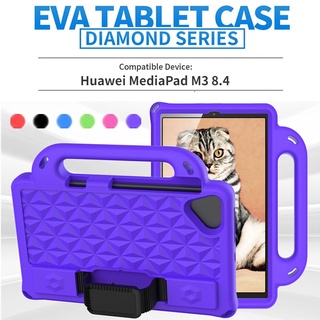 เคสแท็บเล็ต กันกระแทก พร้อมสายคล้อง ขาตั้ง และสายคล้อง สําหรับ Huawei MediaPad M3 8.4 (BTV-W09 BTV-DL09)