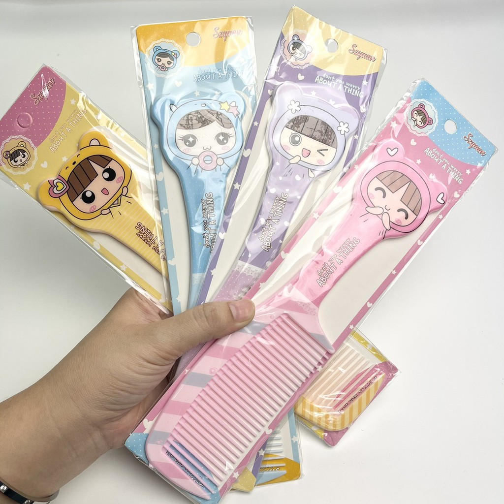 หวีพลาสติก ขนาด 21 cm. แม่ค้าสุ่มเลือกสีให้นะคะ หวีพกพา หวีพลาสติก หวีอีโต้ ขายส่ง จากโรงงาน - รูปที่ 3