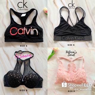 ไซส์ XS- S สปอร์ตบรา บราลูกไม้ Calvin Klein, Victoria’s Secret,  La Senza มือสองของแท้ 💯💯