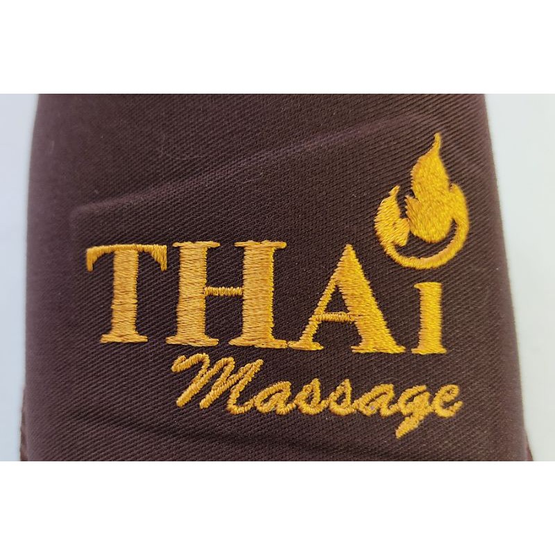 รองเท้าเสื่อกกสวมผ้ากระสอบปักทอTHAi massage(Grade premium)