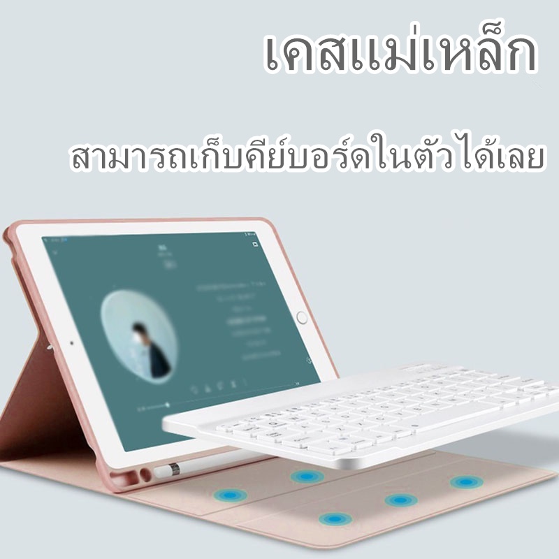 พร้อมส่ง เซตเคส+คีย์บอร์ด เคสคีย์บอร์ดไอแพด Gen7/8/9/10/11 10.2 Air4/5 10.9 Air3/Pro10.5 Gen5/6 9.7 - รูปที่ 2