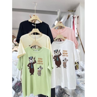 เสื้อยืดลายหมีโยกี้เเละบูบู🧸🤎ป้าย its me basic