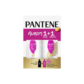 [ขายดี] [แพ็คคู่สุดคุ้ม1+1]Pantene แพนทีน โปรวี ลดผมขาดหลุดร่วงแชมพู410มล+แพนทีน โปรวีแฮร์ฟอล คอนโทรล ครีมนวดผม 410 มล