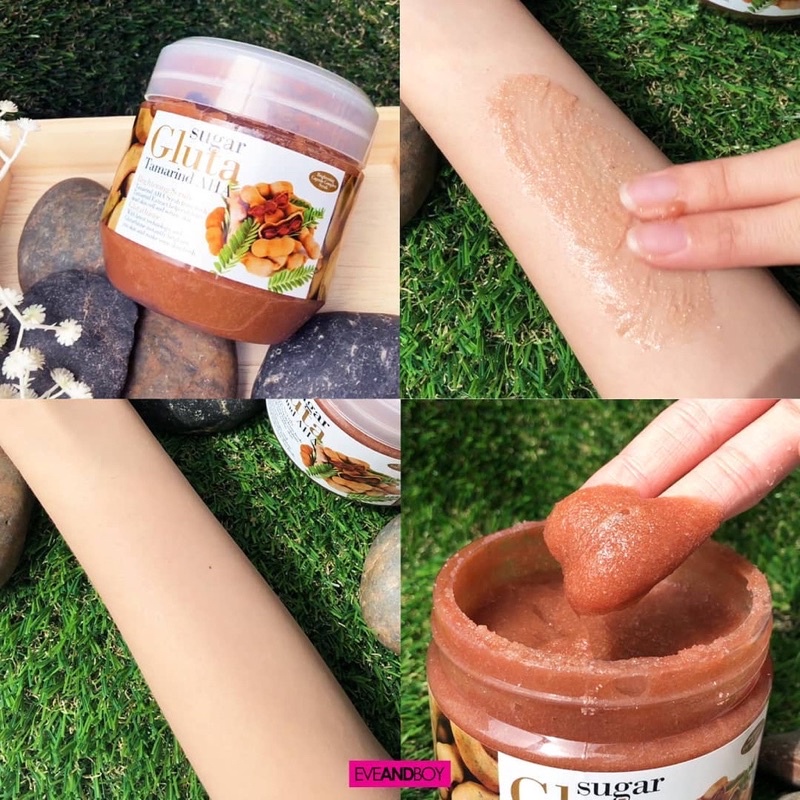 สครับมะขามเนื้อละเอียด Sugar Gluta Tamarind AHA Brightening Scrub 700g.
