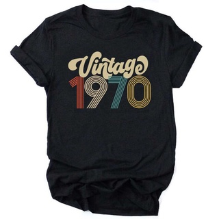 เสื้อยืดเด็กผช - วินเทจ1970เสื้อยืดวันเกิดพิมพ์กักกันวันเกิดปาร์ตี้Tshirtสาเหตุกราฟิกเสื้อสีดําGild