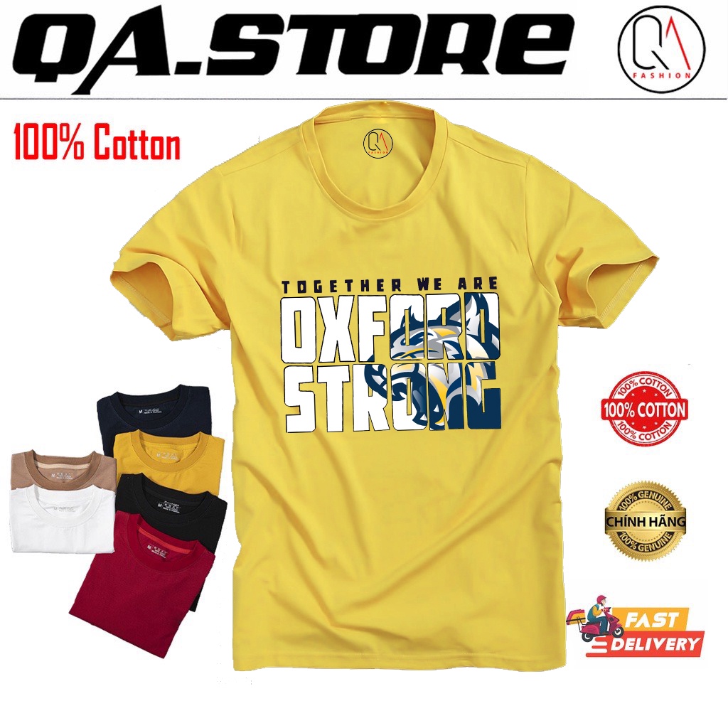 [100% COTTON] เสื้อเชิ้ตพิมพ์ลาย OXFORD STRONG - QAs ของแท้ - ผ้าคอตตอน 100%