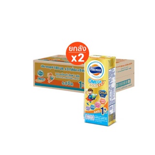 [โค้ดรับเงินคืน 10%][พิมพ์2022MALL66][ขายยกลังx2] โฟร์โมสต์ โอเมก้า 369 โกลด์ 1 พลัส รสจืด 180มล (24กล่อง/ลัง) Foremost Omega 369 Gold 1 Plus Plain 180ml (นมกล่องUHT)