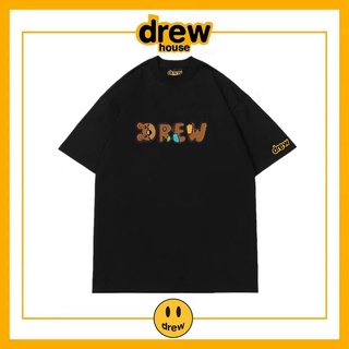 ราคาเสื้อยืดแขนสั้น ผ้าฝ้าย พิมพ์ลายตัวอักษร Drew bear Justin Bieber ทรงหลวม สไตล์สตรีท สําหรับผู้หญิงS-3XL