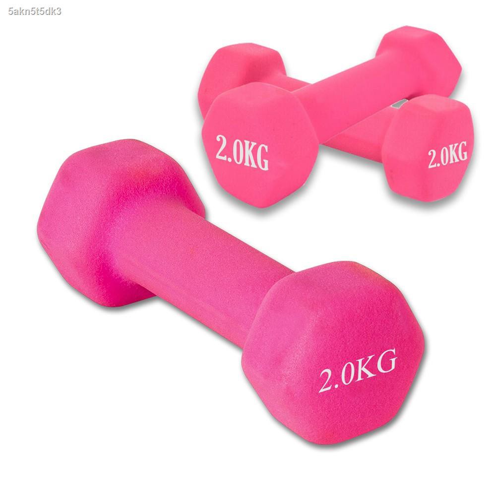 2021ดัมเบลยาง 1-2kg แพ็คคู่ (ได้ 2ชิ้น) Dumbbells ดัมเบลล์ผู้หญิง