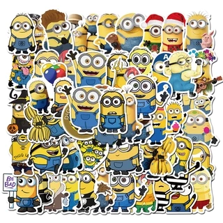 ✨พร้อมส่ง✨มินเนี่ยน Minions Minion sticker สติกเกอร์กันน้ำรูปแบบที่แตกต่างกัน 小黃人 50 ชิ้น