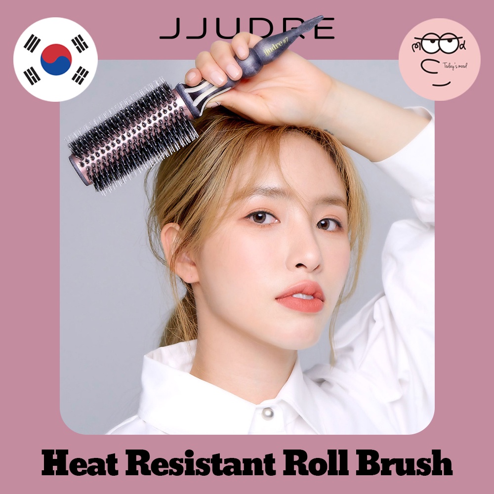 [JJUDRE] แปรงทรงกลม ทนความร้อน สีดํา (3 ขนาด) | แปรงม้วนผมเหล็ก ม้วนผม และของขวัญฟรี