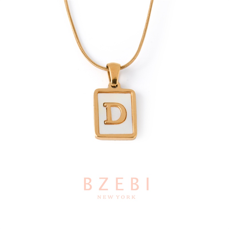 BZEBI สร้อยคอ จี้ตัวอักษรภาษาอังกฤษ a z  ผู้หญิง สแตนเลส โซ่ necklace จี้ทอง ภาษาอังกฤษ เงิน 18k สําหรับผู้หญิง 1070n