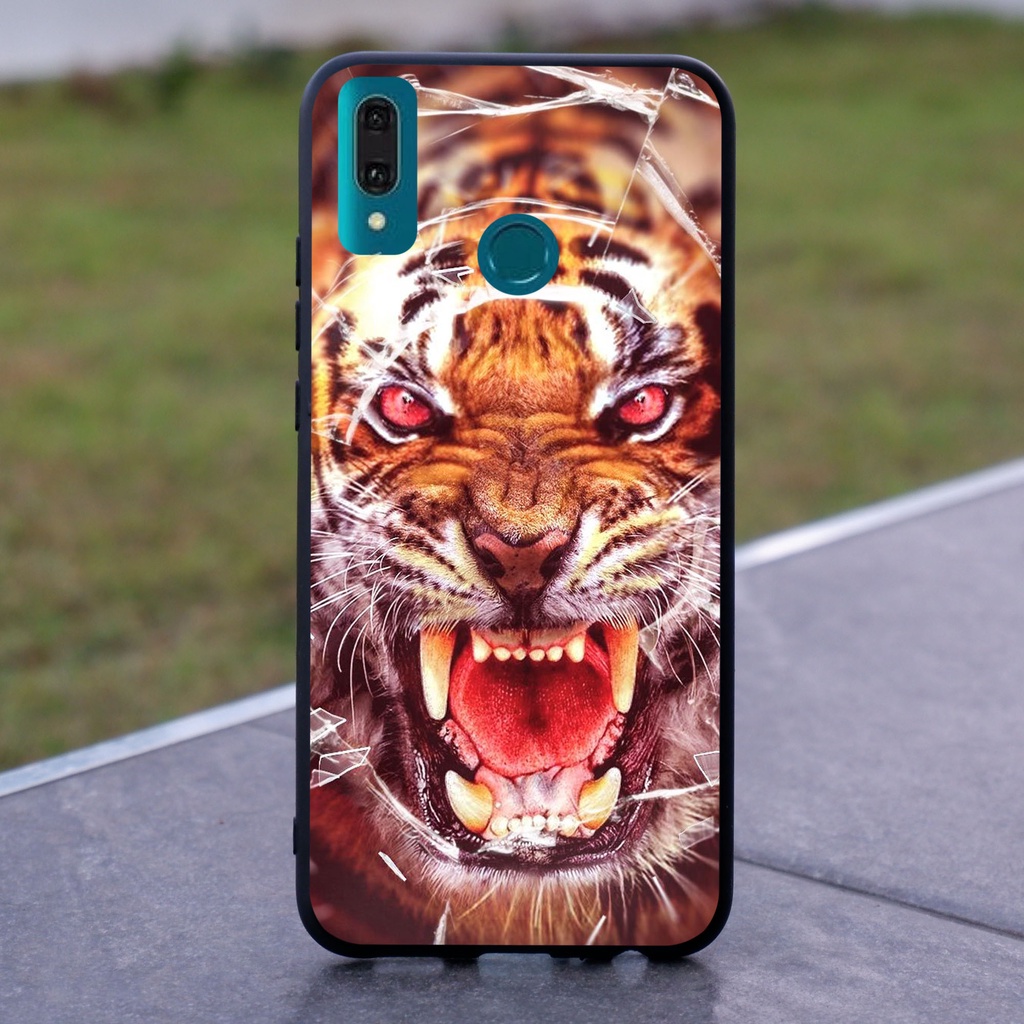 เคส Huawei Y9 (2019)  ลายเสือทะลุกระจก ขอบนิ่ม ไม่กัดขอบ เคสมือถือ เคสสกรีน uv Case เคสโทรศัพท์