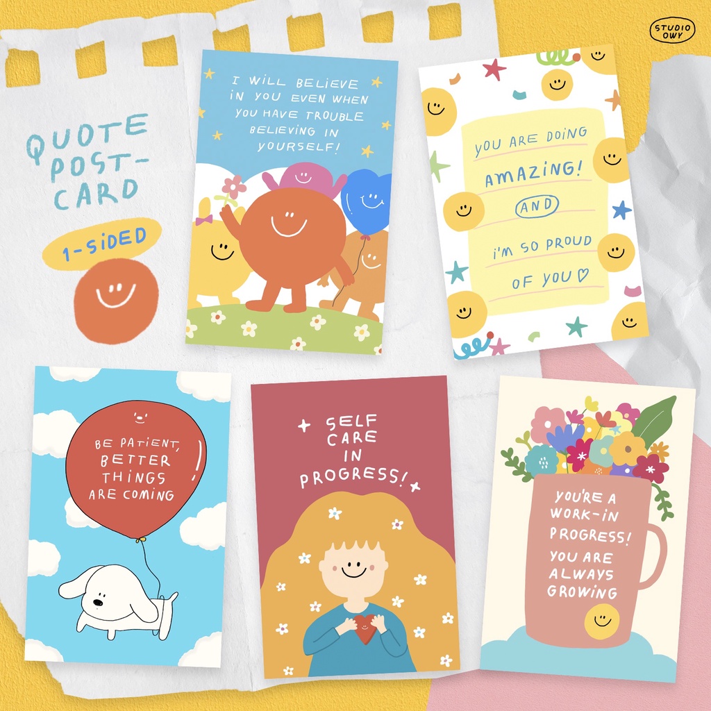 (ส่ง23ก.พ.) STUDIO.OWY : Quote Postcard โปสการ์ดข้อความ | ขนาด4x6นิ้ว - รูปที่ 5