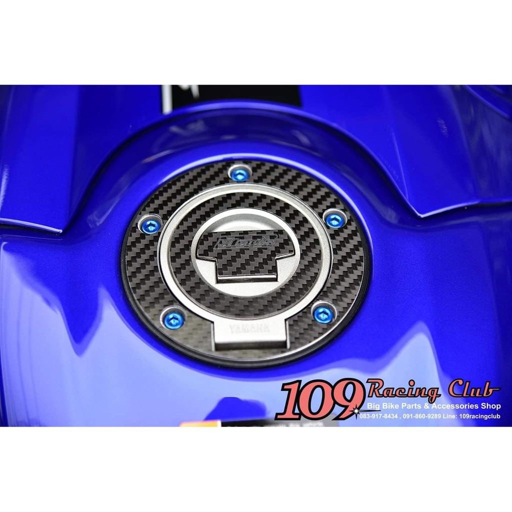 Woods กันรอยฝาถัง Y-02 เพียว Carbon แท้ สำหรับ Yamaha YZF R6 R7 MT07 MT09 FJR1300 FAZER