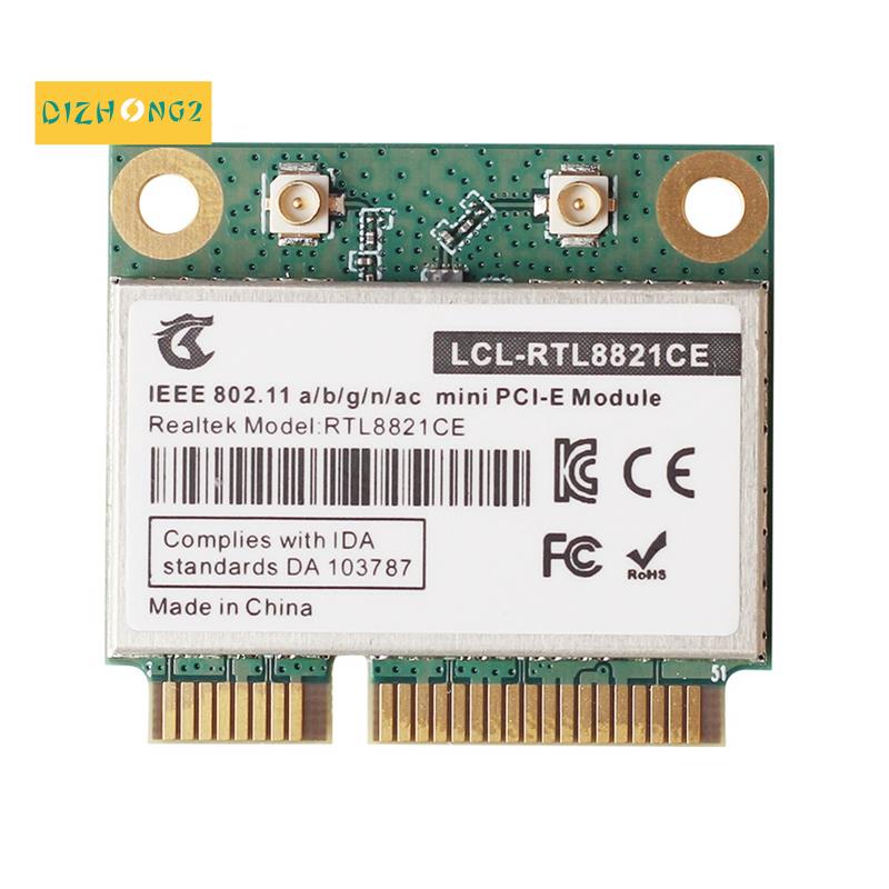 RTL8821CE 802.11AC สําหรับบลูทูธ 4.2 433Mbps 2.4 Ghz/5 Ghz Dual Band Mini PCIe WiFi CARD RTL8821 รอง