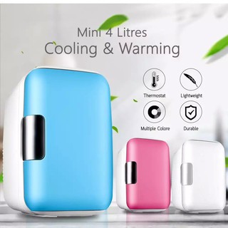 ตู้เย็นมินิ ตู้เย็นเล็กแบบพกพา Mini-Refrigerator 4L พกพาสะดวก ใช้ได้ทั้งรถยนต์เท่านั้น ขนาด 4 ลิตร