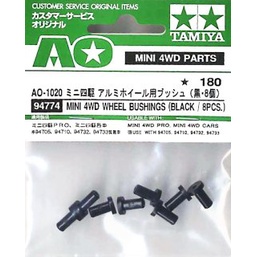TAMIYA 94774 Jr Wheel Bushings Black 8Pcs