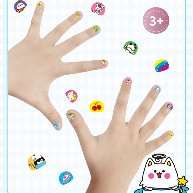 สติ๊กเกอร์ติดเล็บลายการ์ตูน 12 ลาย มีกากเพชร รูปที่ 8