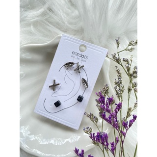 ต่างหูสำหรับผิวแพ้ง่าย เซต 3 คู่ ทอง18K Sliver Line Set (ราคา/เซต)_EG883