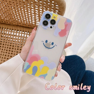 เปลือกสีรุ้ง Samsung Galaxy Note20 Ultra Note10+ Note10 plus Note9 Note8 S21+ S22+ S21 S22 S20FE เคสมือถือ เคสป้องกัน Soft TPU Case Rainbow Smiley เปลือกใส เปลือกนิ่ม