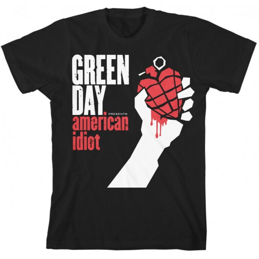 เสื้อยืดสีดํา Green Day Idiot - OFFICIAL