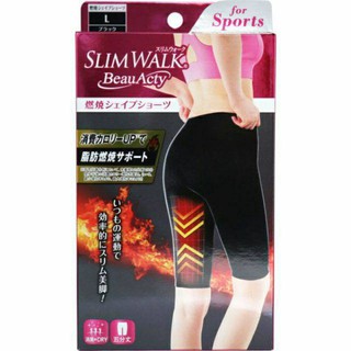 เลกกิ้งขาสั้นออกกกำลังกาย slimwalk burning calories BeauActy for sports size มี M กับ L