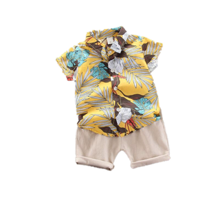 Hot เสื้อผ้าเด็ก ชุดเด็กแฟชั่น 2 ชิ้น เสื้อ + กางเกง ชุดชายหาด ️ ชุดสงกราน เนื้อผ้าดี 80cm-120cm(8เดือน - 5ปี)
