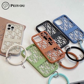 Luxury Hollowed out Phone case For iPhone 13 Pro Max 13pro Soft Phone Cases for Apple Iphone 12pro max 12 Back Cover Fall proof Bracelet casing phone