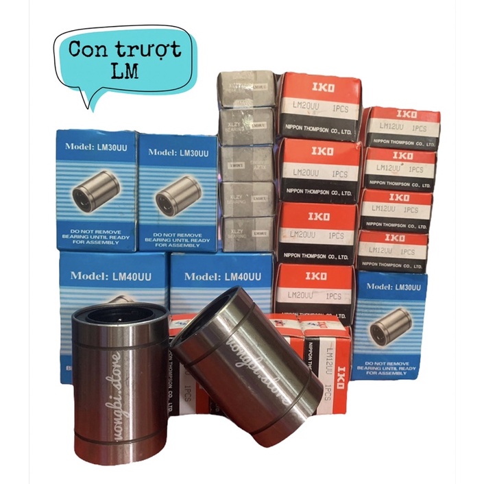 ตัวเลื่อนกลม LM6, LM8, LM10, LM12, LM16, LM20, LM25, LM30, LM35UU