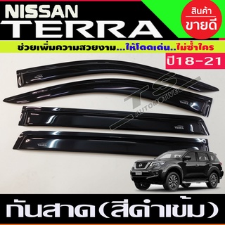 คิ้วกันสาด กันสาด กันสาดประตู สีดำ 4 ชิ้น นิสสัน เทอร่า Nissan Terra 2018-2021