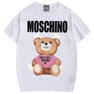 เสื้อยืดผ้าฝ้ายแขนสั้นลำลองแฟชั่น Moschino