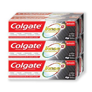 🔥ยอดนิยม!! คอลเกต ยาสีฟัน โททอล ชาร์โคล ดีพ คลีน ขนาด 80 กรัม แพ็ค 6 กล่อง Colgate Toothpaste Total Charcoal Deep Clean