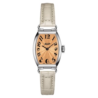 Tissot Heritage Porto Small lady ทิสโซต์ เฮอริเทจ ปอร์โต สมอล เลดี้ T1281091628200 สีส้ม ครีม นาฬิกาผู้หญิง