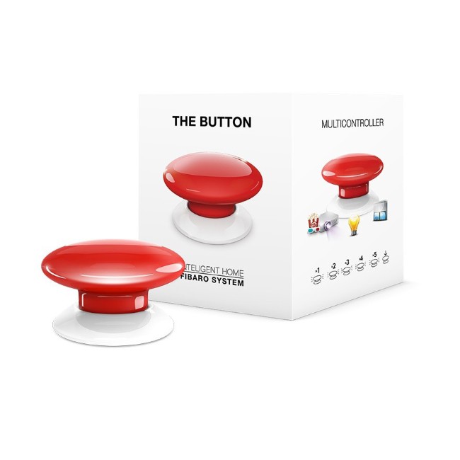 FIBARO The Button อุปกรณ์ The Button ใช้ควบคุมโดยการกดปุ่ม รองรับคลื่น Z Wave 921.4 MHz