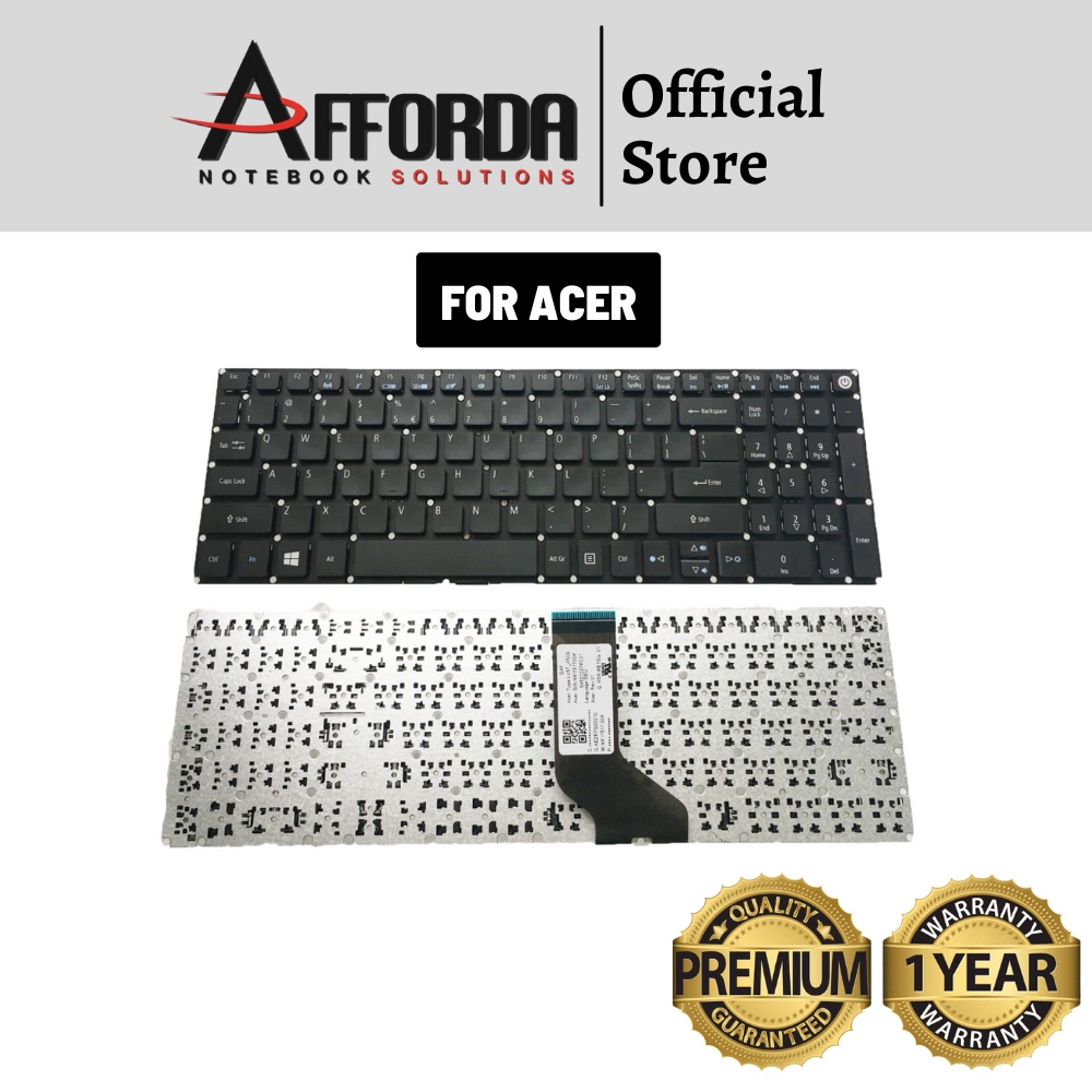 Acer A315-51, A315-52, A315-21, A515-51 คีย์บอร์ดแล็ปท็อป