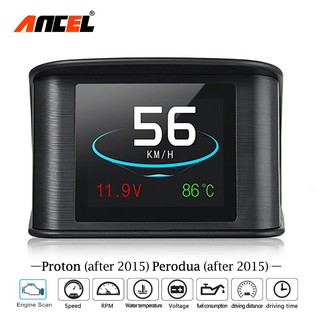 Ancel P10 หน้าจอ HUD Head-UpOBD2 ดิจิทัล รองรับ OBD2 มาตรฐาน สำหรับรถยนต์