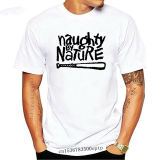 เสื้อยืดแขนสั้นลําลอง พิมพ์ลายโลโก้ NAUGHTY BY NATURE Rap สีขาว สไตล์ฮิปฮอป สําหรับผู้ชาย ไซซ์ S ถึง 3 581295Size S-5XL