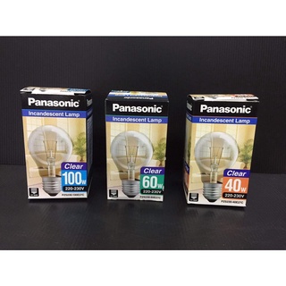 PANASONIC หลอดใสขั้วเกลียว รุ่น PZS230- E27C แสงวอร์มไวท์ ขนาด 40 / 60 / 100 วัตต์