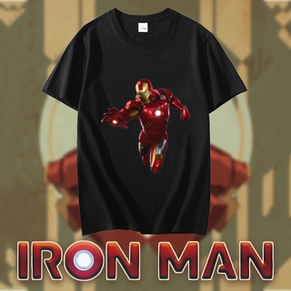 เสื้อยืดเด็กผช Iron Man ซุปเปอร์ฮีโร่ เสื้อโอเวอร์ไซ เสื้อสาวอวบ ใส่เดินทาง เสื้อครอปสายฝอ เสื้อผู้ชายเท่ คนเกาะเหล็ก